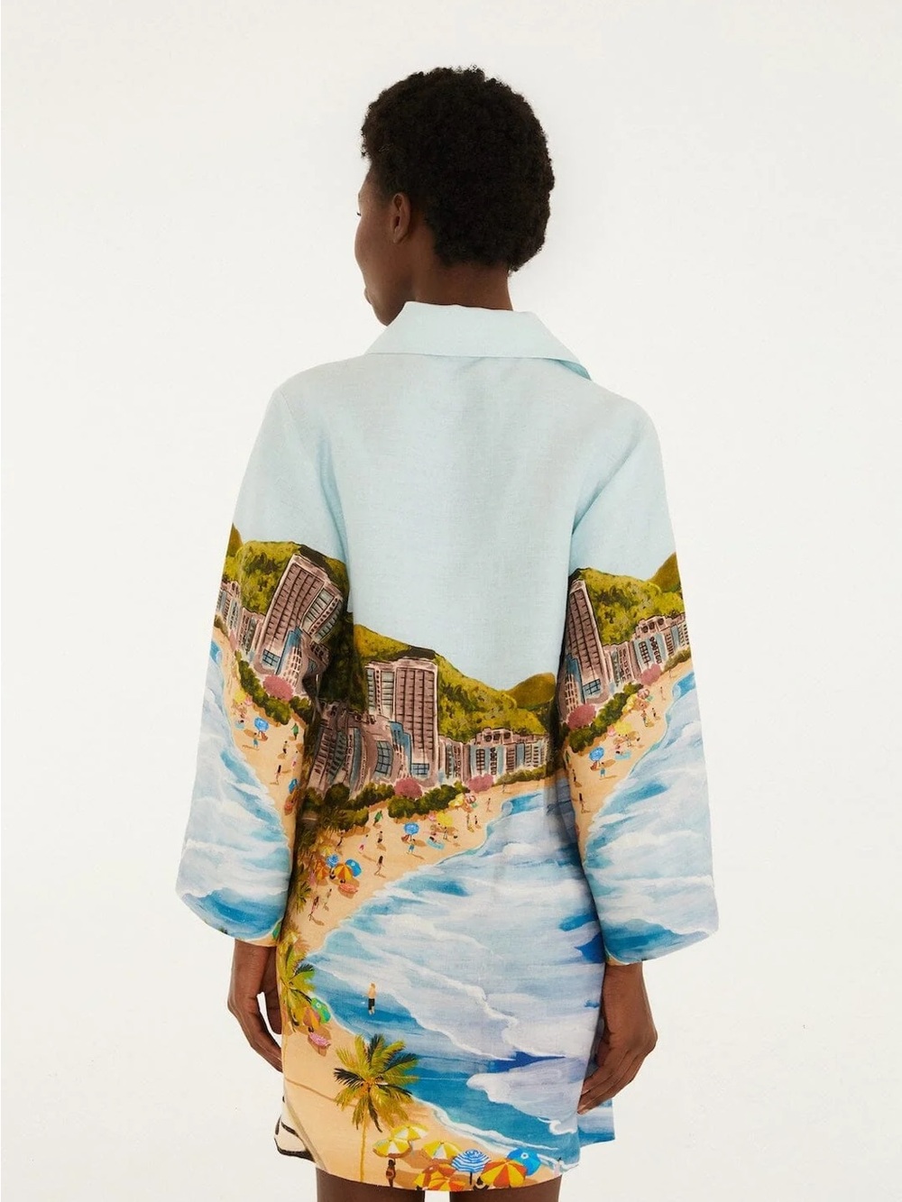 FARM RIO Multicolor Copacabana Beach Long Sleeve Kimono - Picture 3 of 7
